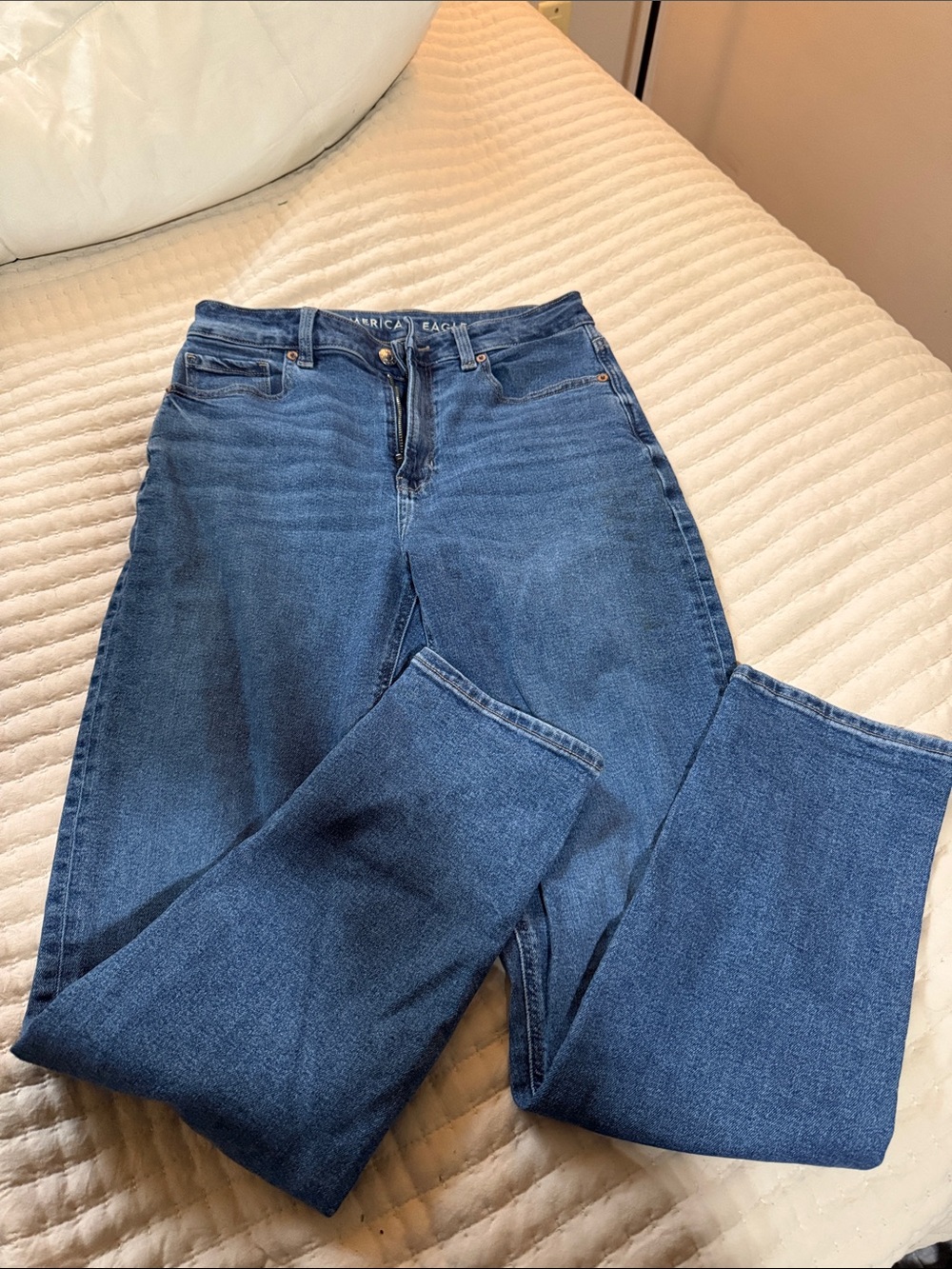 American Eagle Outfitters Women’s Straight Leg Jeans Blue